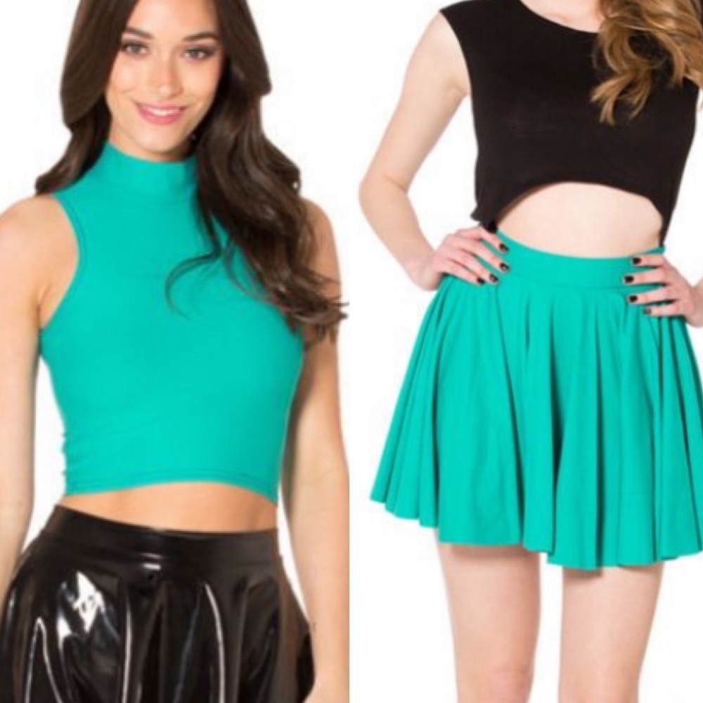 Black Milk Blackmilk Matte Jade Set Skirt Top